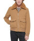 Фото #5 товара Men's Faux-Fur-Collar Bomber Jacket