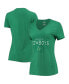 ფოტო #2 პროდუქტის Women's Kelly Green Dallas Cowboys Celtic Knot Logo V-Neck T-shirt
