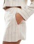 Фото #2 товара ASOS DESIGN pinstripe linen look skort co-ord in cream