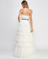Фото #2 товара Juniors' Tulle & Faux Pearl Tiered Ball Gown, Created for Macy's