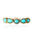 ფოტო #1 პროდუქტის Womens Turquoise Stone Slider Bracelet - Oxidized Gold-Tone or Silver-Tone Lariat Bracelet with Turquoise Accents