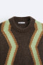 Фото #9 товара Жаккардовый свитер с геометрическим узором ZARA