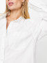 Фото #4 товара & Other Stories oversized shirt with button detail in white