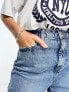 ASOS DESIGN Tall high rise relaxed mom jeans in mid blue