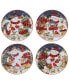 Фото #1 товара Magic of Christmas Snowman 4 Piece Dessert Plate