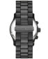 ფოტო #3 პროდუქტის Unisex Runway Chronograph Black Stainless Steel Bracelet Watch, 45mm
