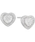 ფოტო #1 პროდუქტის Diamond Baguette Heart Stud Earrings (1/2 ct. t.w.) in 14k Gold , 14k White Gold or 14k Rose Gold