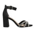 Фото #1 товара Nina Haiden Rhinestone Block Heels Womens Black Dress Sandals HAIDEN-NOIR