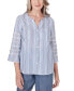 Фото #1 товара Petite Button-Down Embroidered Scalloped Top