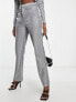 Фото #1 товара Simmi glitter tailored trouser co-ord in gunmetal