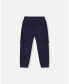 Boy Fleece Sweatpants With Cargo Pockets Navy - Child