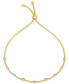 ფოტო #1 პროდუქტის Tricolor Bead Bolo Bracelet in 10k Gold, White Gold & Rose Gold