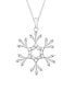 Фото #1 товара Macy's diamond Snowflake Pendant Necklace (1/10 ct. t.w.) In Sterling Silver