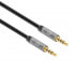 Фото #6 товара Manhattan Stereo Audio 3.5mm Cable - 5m - Male/Male - Slim Design - Black/Silver - Premium with 24 karat gold plated contacts and pure oxygen-free copper (OFC) wire - Lifetime Warranty - Polybag - 3.5mm - Male - 3.5mm - Male - 5 m - Black - Silver