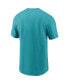 Men's Aqua Miami Dolphins Team Wordmark T-shirt