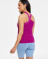 Фото #2 товара Women's Halter-Neck Sleeveless Sweater Top, Created for Macy's