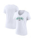 ფოტო #1 პროდუქტის Women's White Formula 1 Miami Grand Prix V-Neck T-shirt