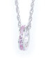 ფოტო #1 პროდუქტის Semi Precious Birthstone Charm with 18" Chain in Sterling Silver