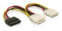 Фото #1 товара Delock Cable Power SATA HDD > 2x 4pin male/female - 0.165 m - SATA 15-pin - 2 x Molex (4-pin)