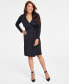 ფოტო #1 პროდუქტის Women's Long-Sleeve Wrap Dress, Created for Macy's