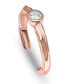 ფოტო #1 პროდუქტის Bezel Set Solitaire Cubic Zirconia Toe Ring, 18K Rose Gold Over Silver