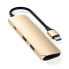 Фото #1 товара Satechi Aluminium Type-C Slim Mullti-Port Adapter 4K"Gold USB-C 4 in 1