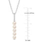 ფოტო #4 პროდუქტის Cultured Freshwater Pearl (5-1/2 - 6mm) & White Topaz (1/5 ct. t.w.) Linear 18" Pendant Necklace in Sterling Silver