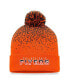 ფოტო #3 პროდუქტის Men's Orange Philadelphia Flyers Iconic Gradient Cuffed Knit Hat with Pom