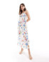 Фото #4 товара & Other Stories double strap midaxi dress in bright floral print