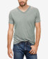 ფოტო #1 პროდუქტის Men's Burnout V-Neck Short Sleeve T-Shirt