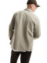 ASOS DESIGN stretch textured overshirt in oatmeal 2XL - фото #7