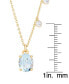 ფოტო #3 პროდუქტის Blue Topaz (3 ct. t.w.) & Lab-Grown White Sapphire (3/8 ct. t.w.) 18" Pendant Necklace in 14k Gold-Plated Sterling Silver