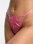 Ann Summers Honey suckle lace thong in pink