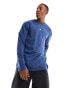 ASOS DESIGN long sleeve relaxed t-shirt with crew neck in blue