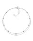 ფოტო #1 პროდუქტის Two-Row Charm Anklet in Gold-Plate