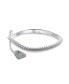 ფოტო #1 პროდუქტის Egyptian Serpent Style Green Eye CZ Cubic Zirconia Bypass Wrapping Statement Snake Cuff Bangle Bracelet For Women Brass