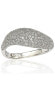 ფოტო #1 პროდუქტის Suzy Levian Sterling Silver Cubic Zirconia Pave Curved Puff Ring