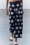 Zw collection contrast embroidery culotte trousers