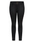 Фото #3 товара Plus Size Asha Skinny Petite Black Jean