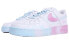 【定制球鞋】 Nike Air Force 1 Low 07 空军一号 飞行日记 撞色喷绘 低帮 板鞋 男款 粉蓝色 / Кроссовки Nike Air Force CW2288-111