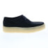 Фото #1 товара Clarks Wallabee Cup 26158144 Mens Black Oxfords & Lace Ups Casual Shoes