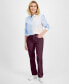 Petite High Rise Natural Straight-Leg Jeans, Created for Macy's