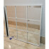 Wall mirror White Metal Crystal Window 90 x 90 x 2 cm