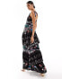 Maya Premium embellished plunge maxi dress in black