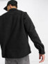 Timberland Progressive Utility sherpa overshirt in black