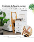 Фото #2 товара 3 Step Foldable Bamboo Step Ladder Stool with Tool Storage Bag