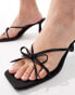 Public Desire Cindy bow heeled sandals in black