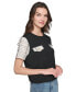 ფოტო #3 პროდუქტის Women's Short-Sleeve Tweed Pocket Top