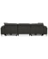 Фото #7 товара Adney 121" 3 Pc Zero Gravity Fabric Sectional with 2 Power Recliners, Created for Macy's