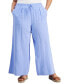 Plus Size Gauze Wide-Leg Pull-On Pants, Created for Macy's